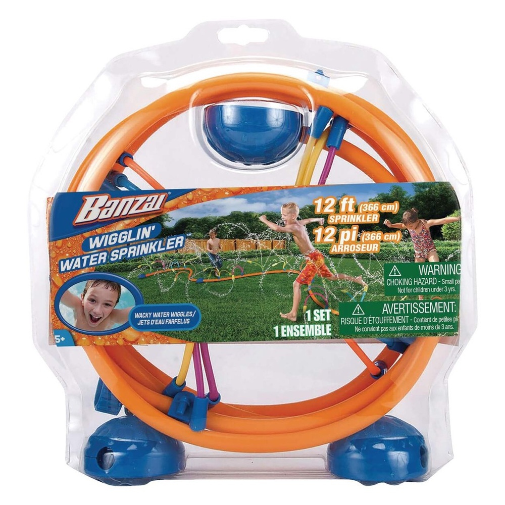 Banzai Kids Water Wigglin Water Sprinkler, 12ft long
